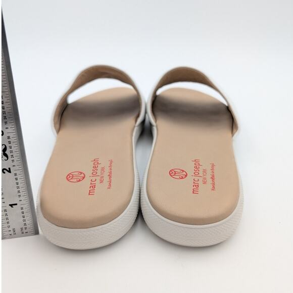 Marc Joseph New York Elizabeth Leather Slide Sandals White Size US10 EU41 - Picture 5 of 11